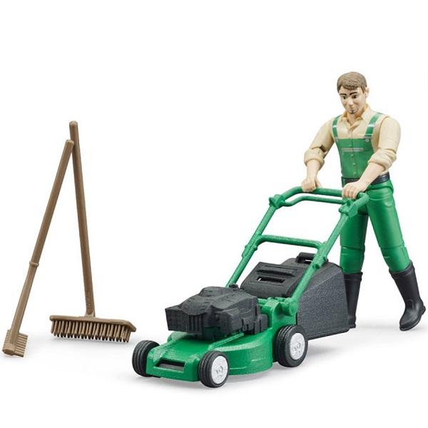 Bruder_Bworld_Tuinier_met_Grasmaaier