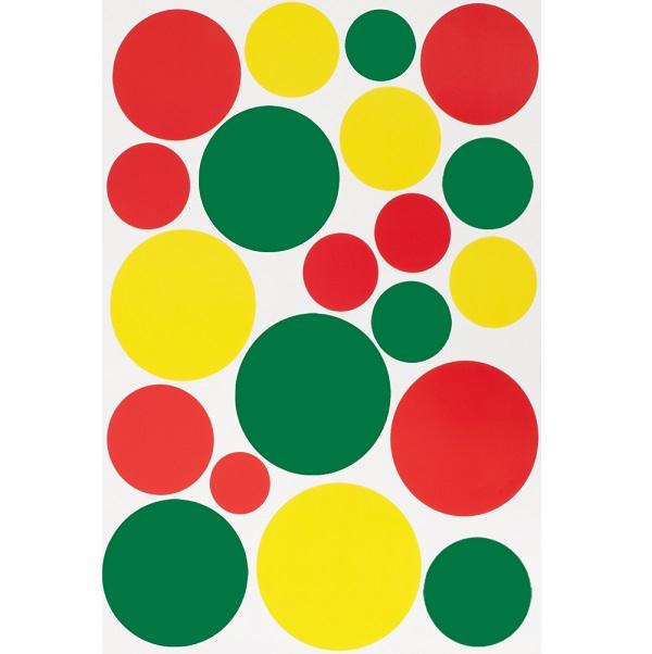 Raamstickers_Confetti_Snippers_Rood_Geel_Rood_Assorti_50_x_35_cm