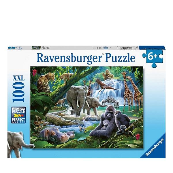 Ravensburger_Puzzel_100_stukjes_XXL_Jungle_Dieren