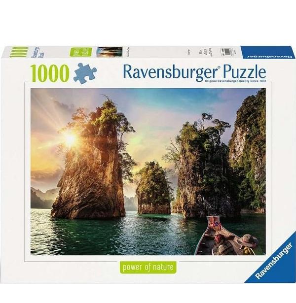 Ravensburger_Puzzel_Drie_Rotsen_in_Cheow_Thailand_1000_stukjes_1