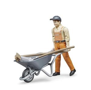 Bruder_Bworld_Gemeentewerker_met_Accessoires_Bruin