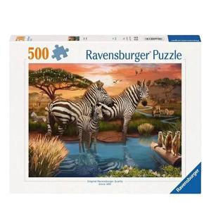 Ravensburger_Puzzel_Zebra_s_Bij_de_Drinkplaats_500_stukjes_1