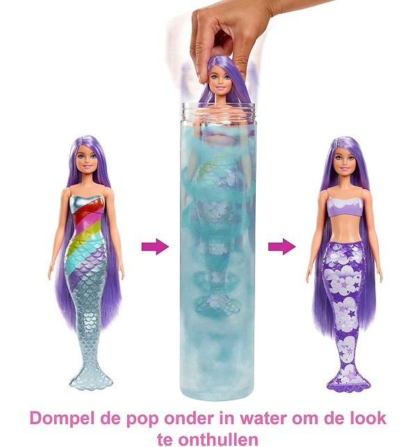 hanger Uittrekken Rechtzetten Barbie Color Reveal Regenboog Zeemeermin