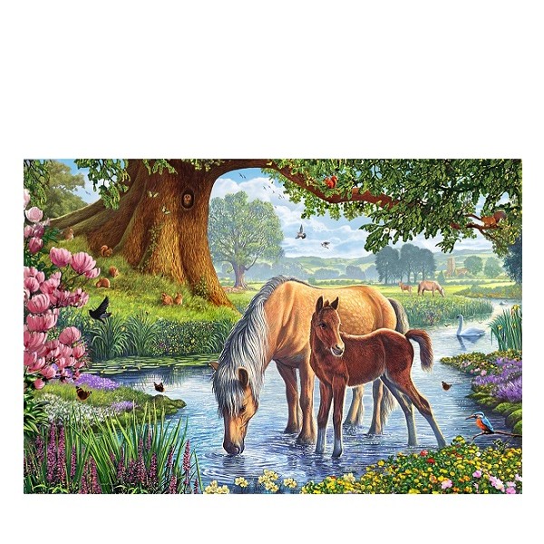 Ravensburger Puzzel 150 stukjes Paarden in de Beek