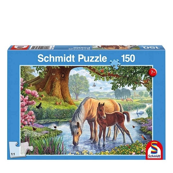 Ravensburger Puzzel 150 stukjes Paarden in de Beek