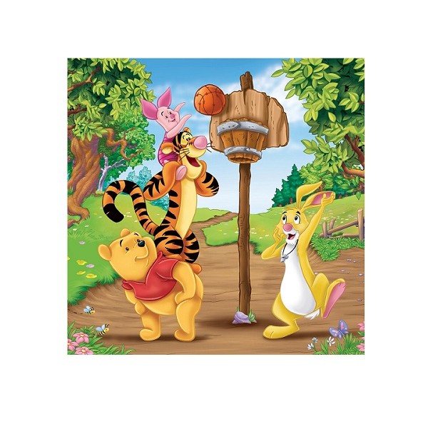  Puzzels 3 x 49 stukjes Winnie de Pooh Sportdag