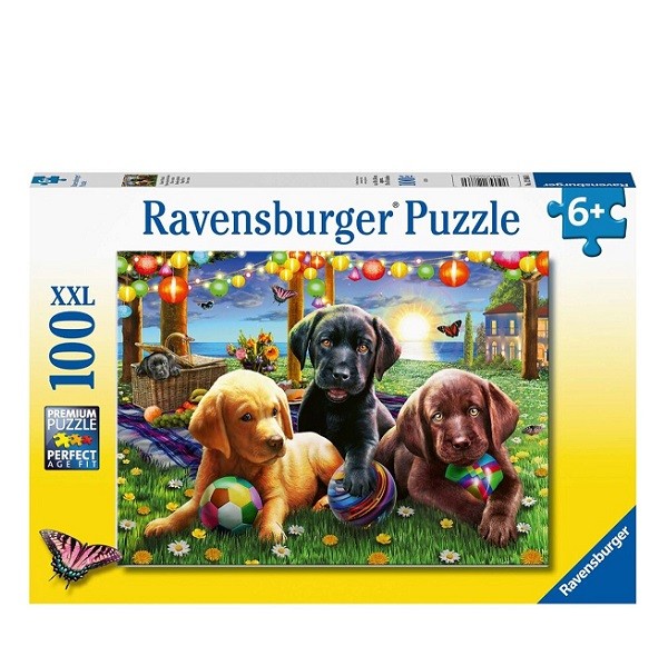 Puzzel 100 stukjes XXL Honden Picknick