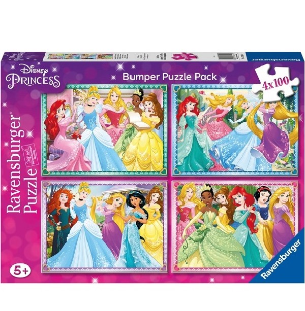 Puzzels 4 x 100 stukjes Disney Princess 