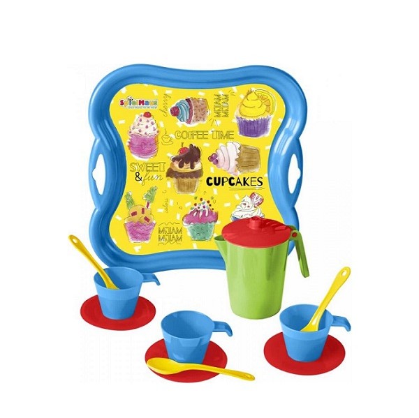 Servies Koffieservies met Dienblad Spielmaus 12-Delig