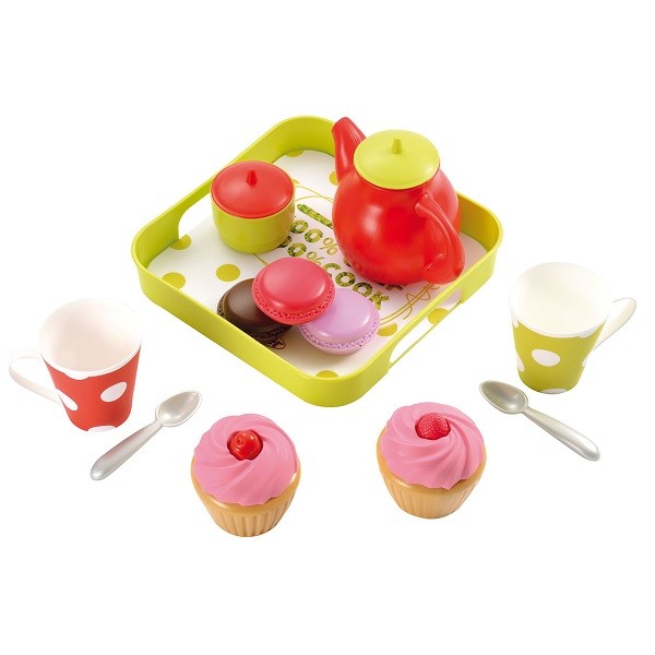 Servies Theeset Cupcakes en Dienblad 12-Delig