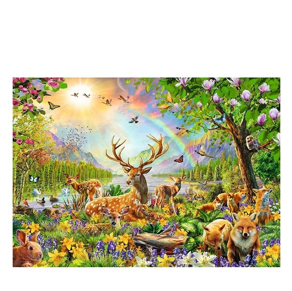 Ravensburger Puzzel 200 stukjes XXL Mooie Hertenfamilie