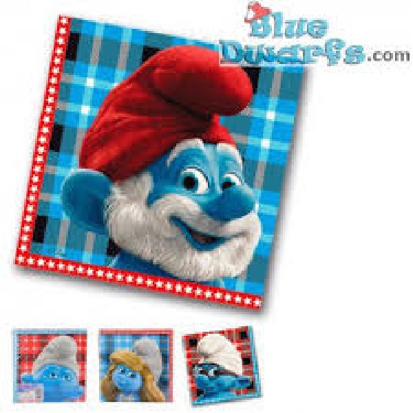 Servetten Smurfen 33x33 cm