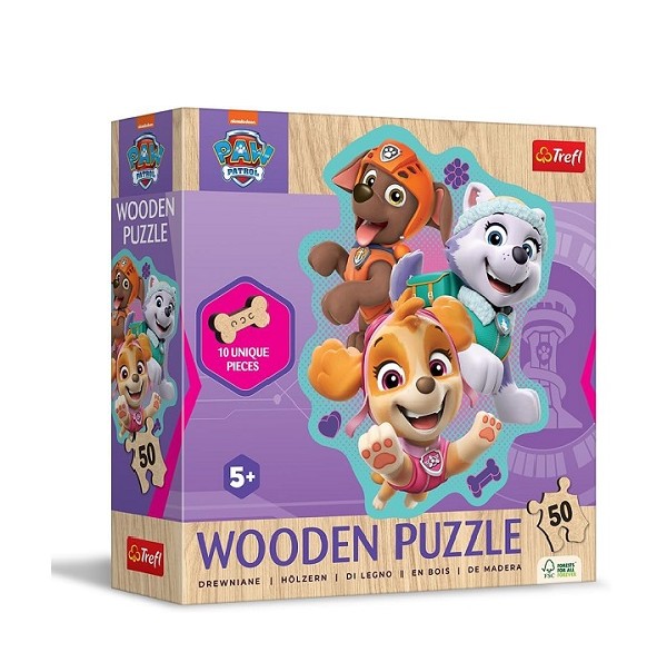 Paw Patrol Houten Puzzel 50 stukjes