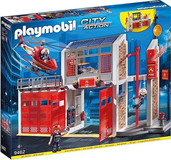 Playmobil City Action Grote Brandweerkazerne met Helicopter