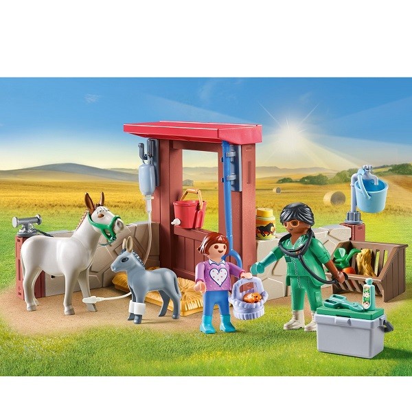 Playmobil Country Starter Pack Boerderij Dierenarts met de Ezels 