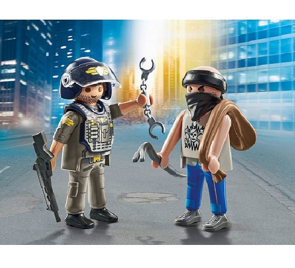 Playmobil DuoPack Tactische Politie-Eenheid en Bandiet