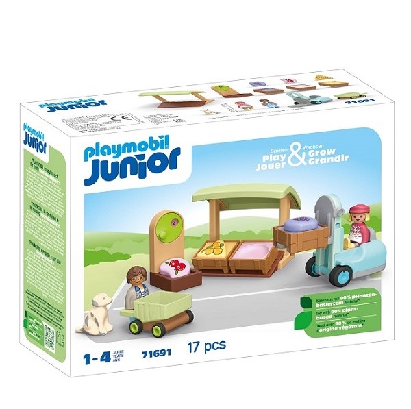 Playmobil Junior Junior Biologische Marktkraam met Heftruck