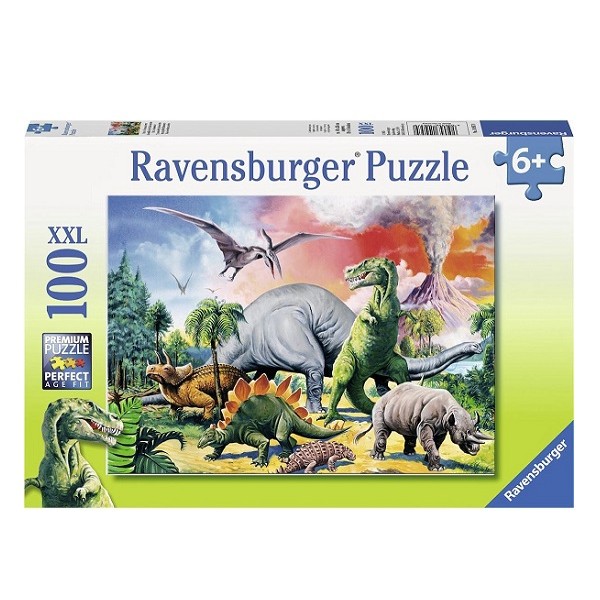 Puzzel 100 stukjes XXL Tussen de Dinosaurussen