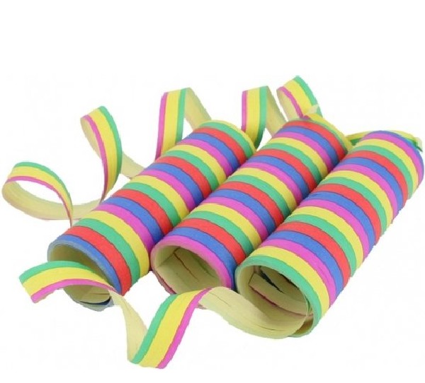 Serpentines 3 Rollen Multi Colour 12 meter