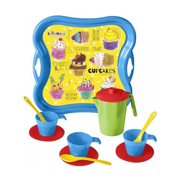 Servies Koffieservies met Dienblad Spielmaus 12-Delig