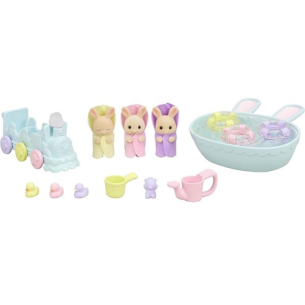 Sylvanian Families Baby Drieling Creme Konijn Badspeelset