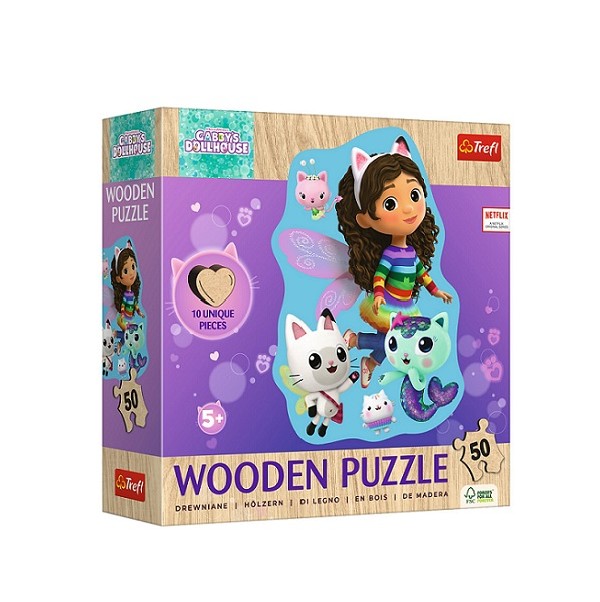 Trefl Puzzel Hout 50 stukjes Gabby's Dollhouse