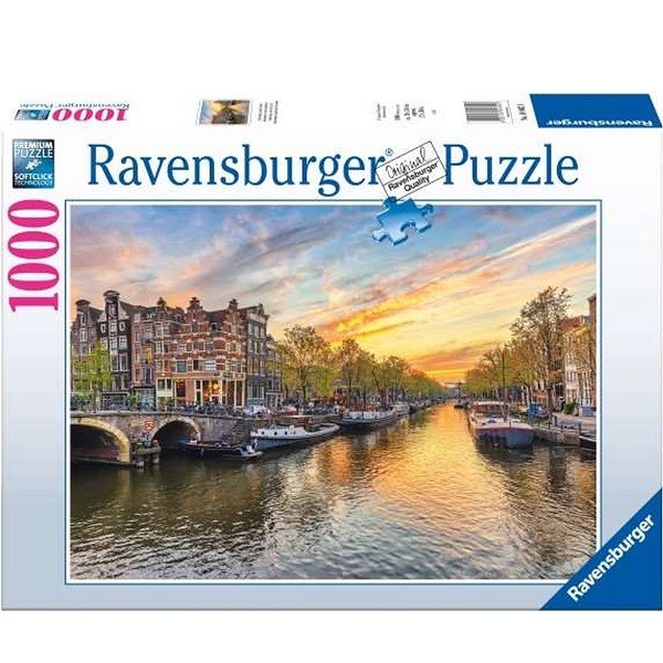 Ravensburger Puzzel Amsterdam Grachten Oever van 1000 stukjes