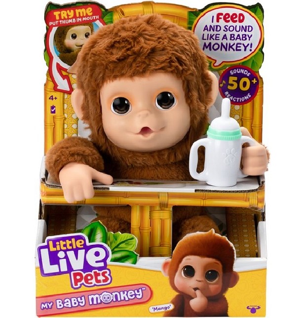 Little Live Pets My Baby Monkey Interactief 33 cm