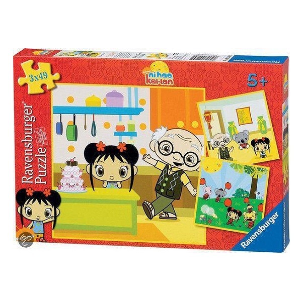  Puzzels 3 x 49 stukjes Ni Hao en Kai-Lan