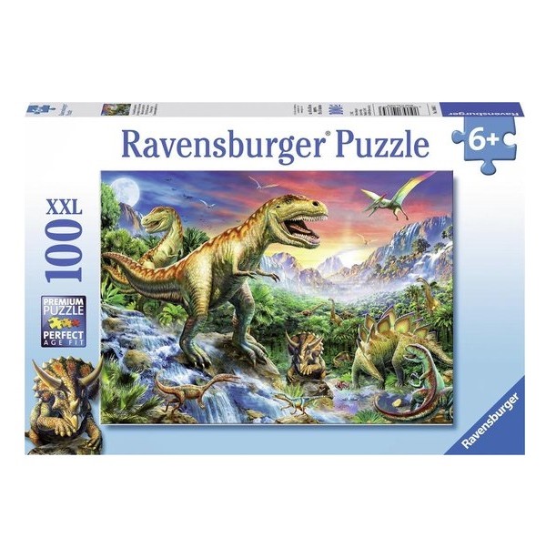 Puzzel 100 stukjes XXL Bij de Dinosaurussen