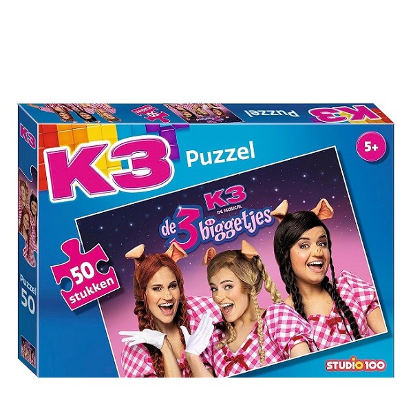 Studio 100 Puzzel 50 stukjes K3 de 3 Biggetjes