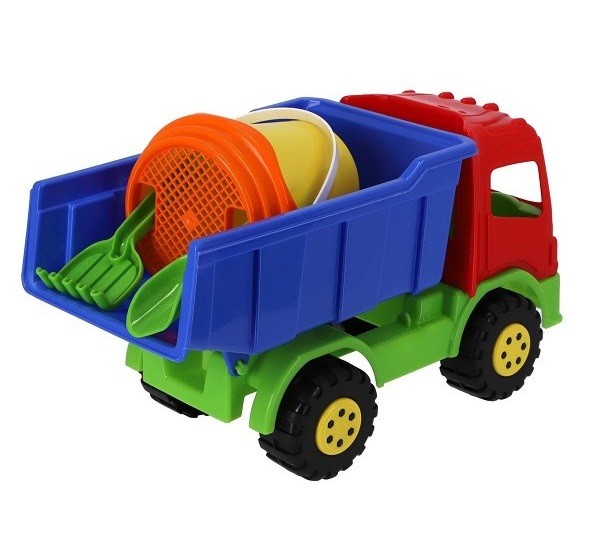 Zand- Vrachtwagen met Kiepbak en Emmerset 42 cm