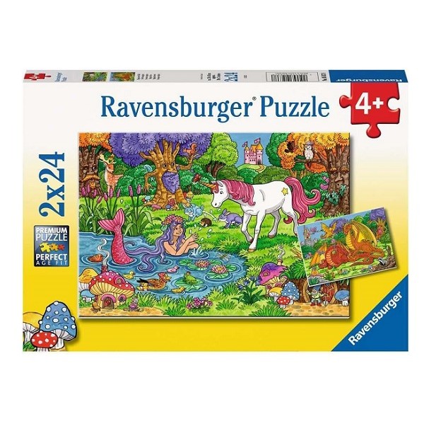  Puzzels 2 x 24 stukjes Magisch Bos